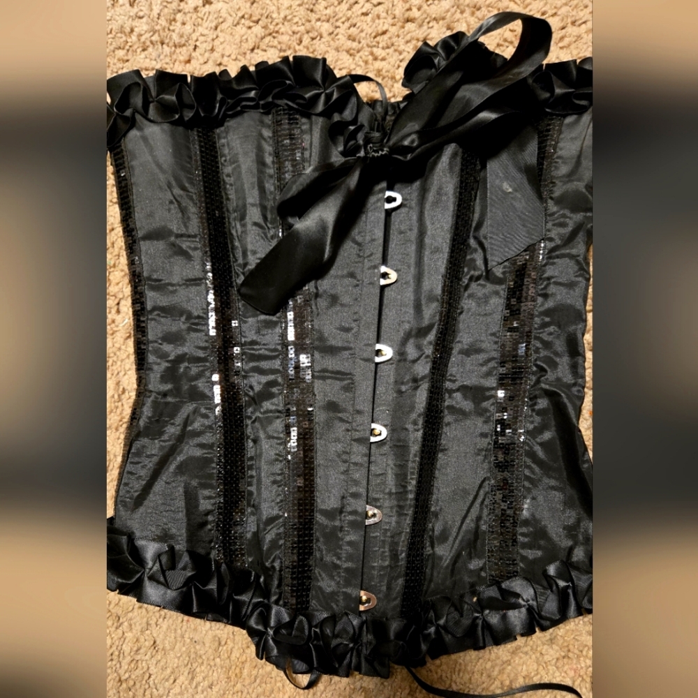 Black Satin Corset
